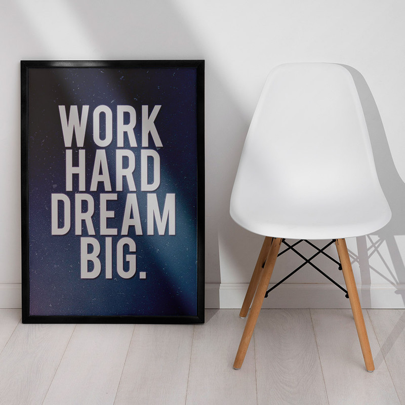 تابلو صبا طرح مدل work hard dream big